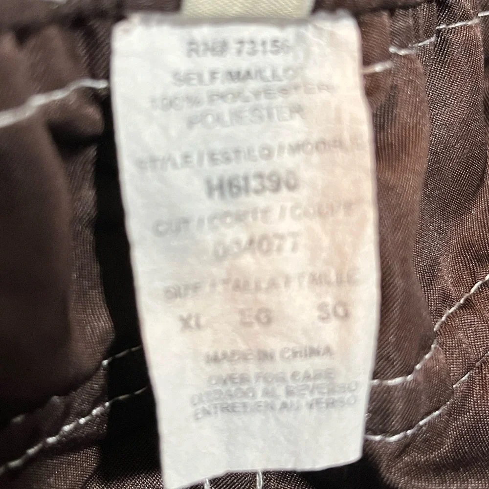 VINTAGE Y2K HOBIE ATHLETIC SHORTY SHORTS BROWN WHITE SIZE XL